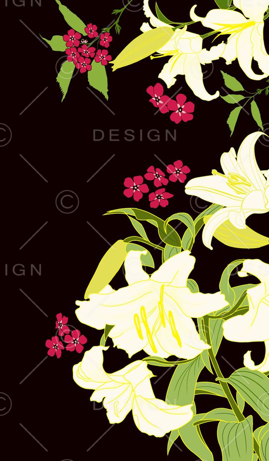 彩底花卉印花华亿平台图片