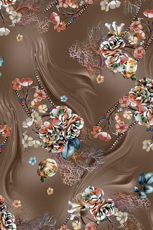 花卉印花华亿平台图片