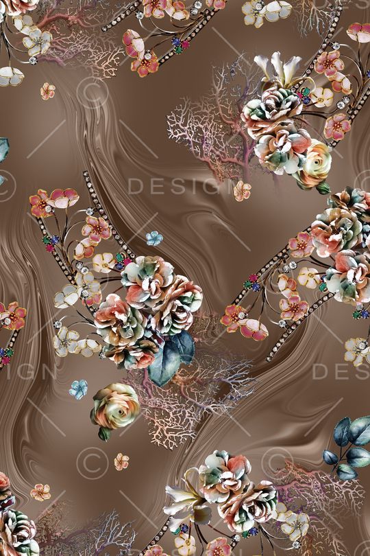 花卉印花华亿平台图片