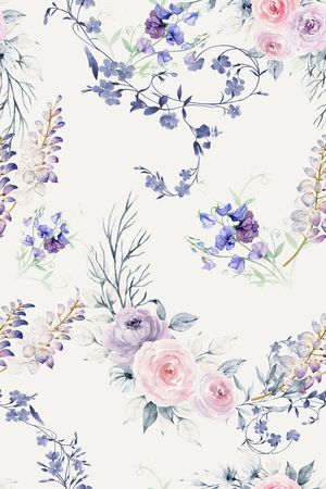 清爽底花卉印花华亿平台图片