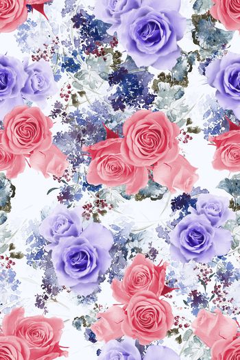 花卉印花华亿平台图片