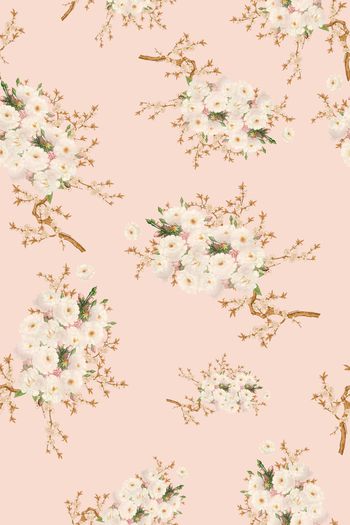 清爽底花卉印花华亿平台图片