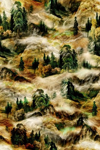 中老年入华亿平台印花华亿平台图片