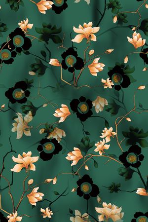 连衣裙印花华亿平台图片