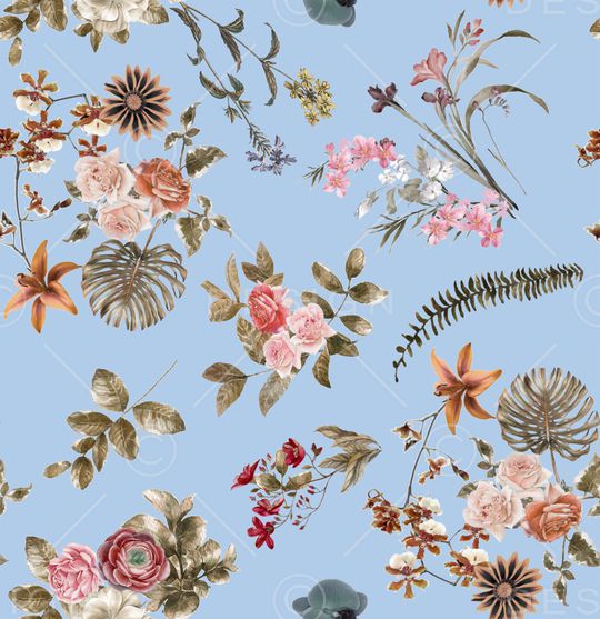 花卉印花华亿平台图片