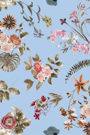 花卉印花华亿平台图片