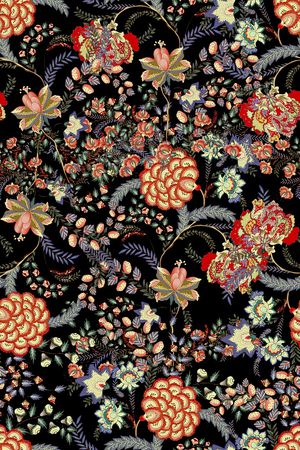 连衣裙印花华亿平台图片