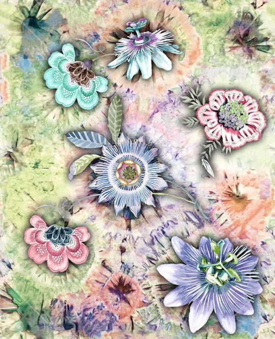 绿植树叶印花华亿平台图片