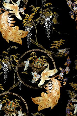 仙鹤印花华亿平台图片