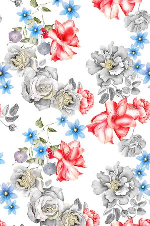 白底花印花华亿平台图片