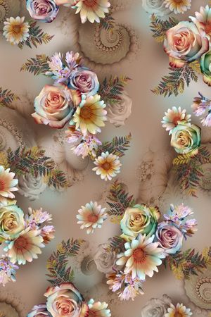 花卉印花华亿平台图片