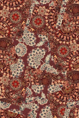 复古印花华亿平台图片