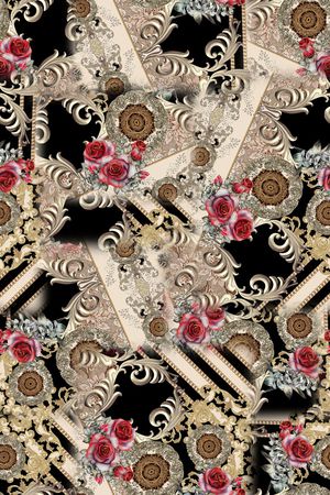 复古印花华亿平台图片