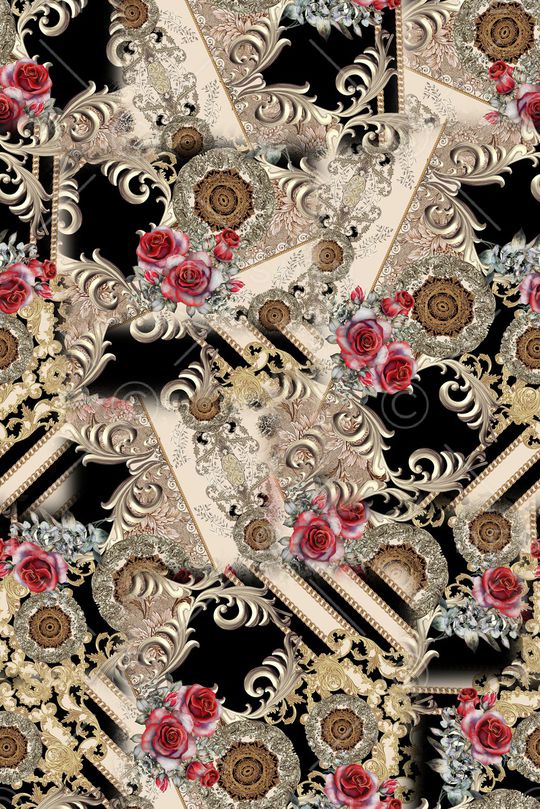 复古印花华亿平台图片