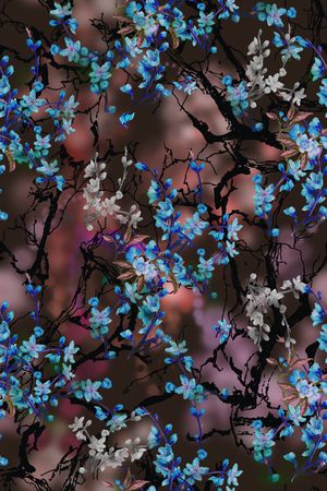 彩底花卉印花华亿平台图片