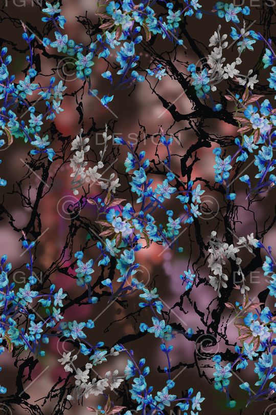 彩底花卉印花华亿平台图片