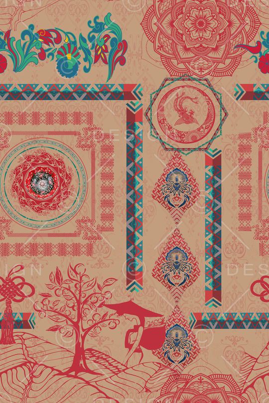 民族风印花华亿平台图片