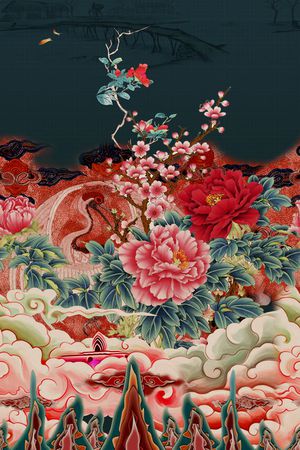 女装定位花印花华亿平台图片