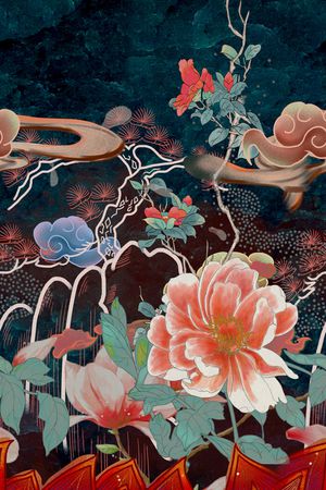 女装定位花印花华亿平台图片