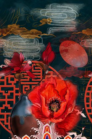 女装定位花印花华亿平台图片