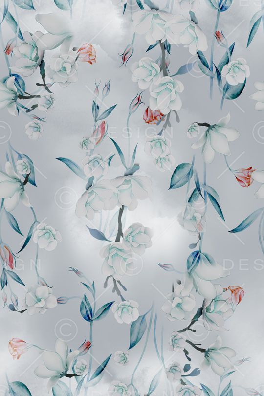 抽象花卉印花华亿平台图片