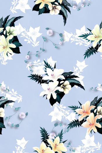 抽象花卉印花华亿平台图片