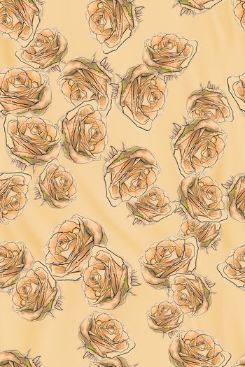 抽象花卉印花华亿平台图片