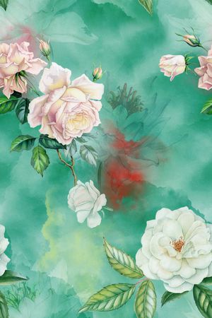 民族花卉印花华亿平台图片