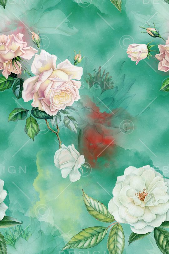 民族花卉印花华亿平台图片