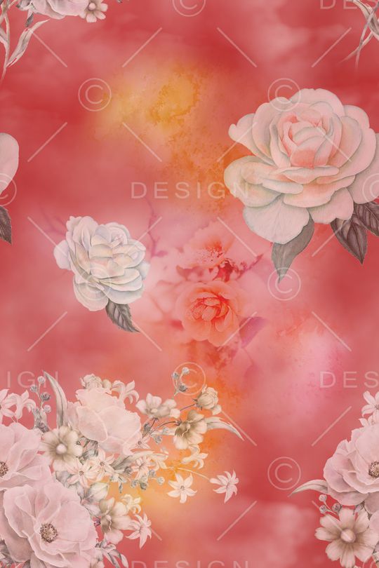 民族花卉印花华亿平台图片