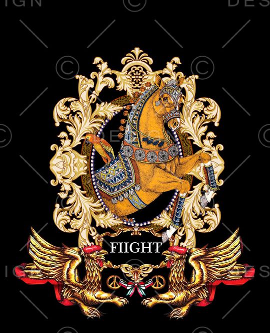 动物头印花华亿平台图片