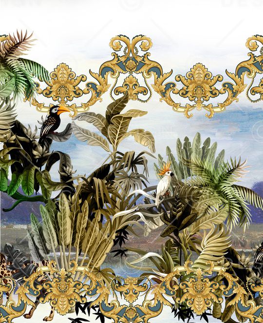 民族花卉印花华亿平台图片