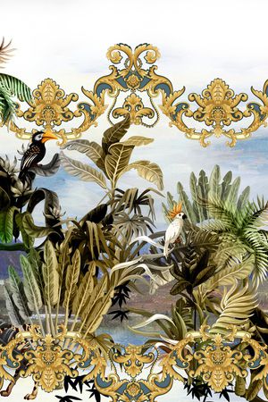 民族花卉印花华亿平台图片