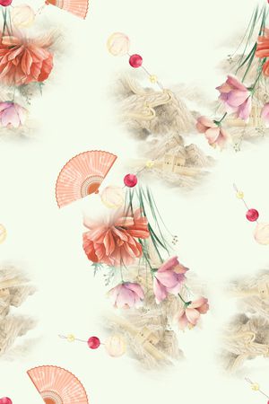 连衣裙印花华亿平台图片