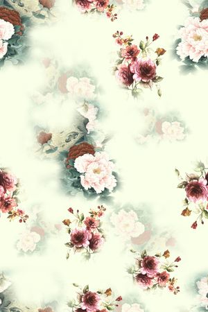 连衣裙印花华亿平台图片