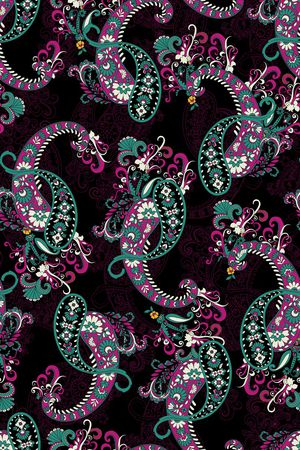 佩斯利印花华亿平台图片