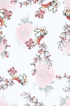 连衣裙印花华亿平台图片