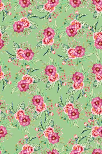 花卉印花华亿平台图片