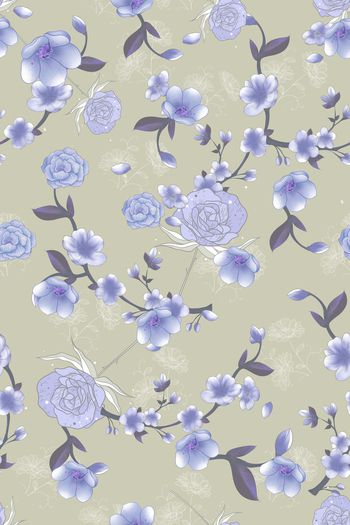 花卉印花华亿平台图片