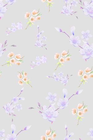 清爽底花卉印花华亿平台图片