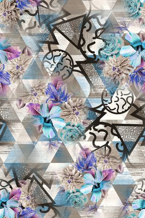 几何印花华亿平台图片