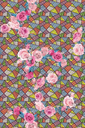 几何印花华亿平台图片