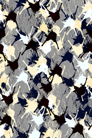 抽象男装印花华亿平台图片