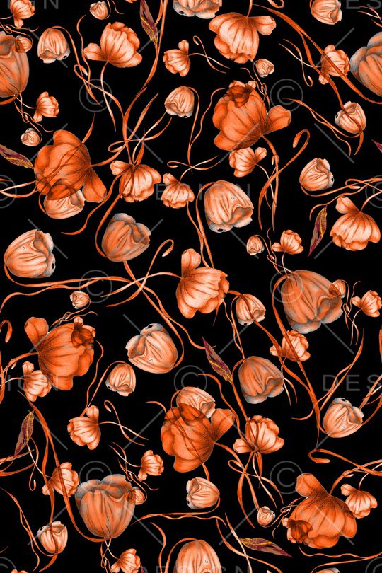 抽象花卉印花华亿平台图片