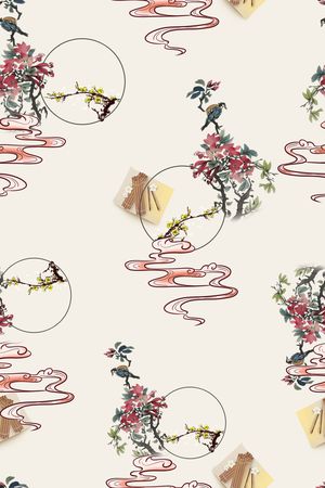 连衣裙印花华亿平台图片