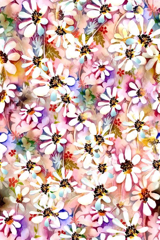 小雏菊印花华亿平台图片