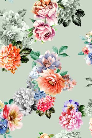 花卉印花华亿平台图片