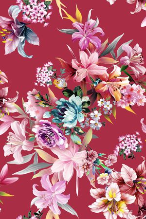 花卉印花华亿平台图片