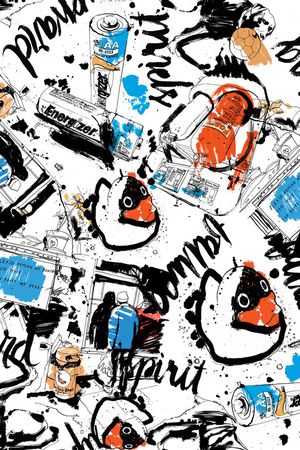 涂鸦印花华亿平台图片