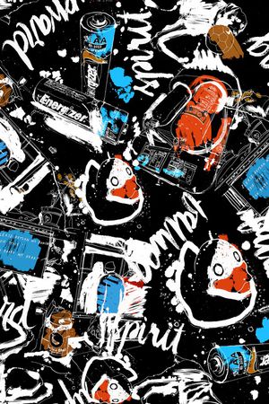 涂鸦印花华亿平台图片